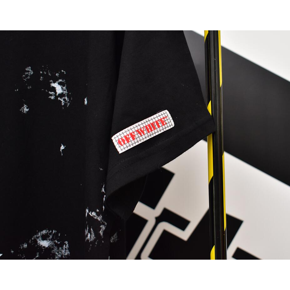 Áo Thun off-white Tay Ngắn Chất Liệu cotton Cao Cấp Họa Tiết In Thời Trang Dành Cho Cả Nam