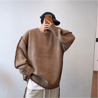 Áo len nam trơn màu phong cách hàn quốc áo sweater form rộng unisex áo khoác mùa đông nam retro fashion áo sweater trơn tiếng nhật áo len có cổ