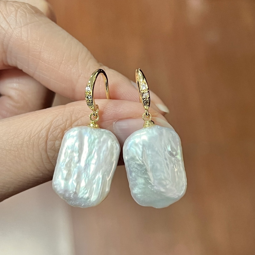 Bông Tai Bằng Đá Tự Nhiên Phong Cách Đa Năng Cho Nữ