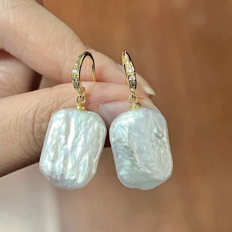 Bông Tai Bằng Đá Tự Nhiên Phong Cách Đa Năng Cho Nữ