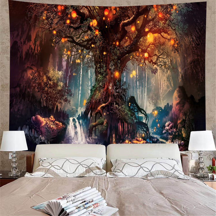 Tranh Vải Treo Tường Trang Trí Phòng Khách / Ngủ / Cắm Trại / Hoạ Tiết Phong Cảnh