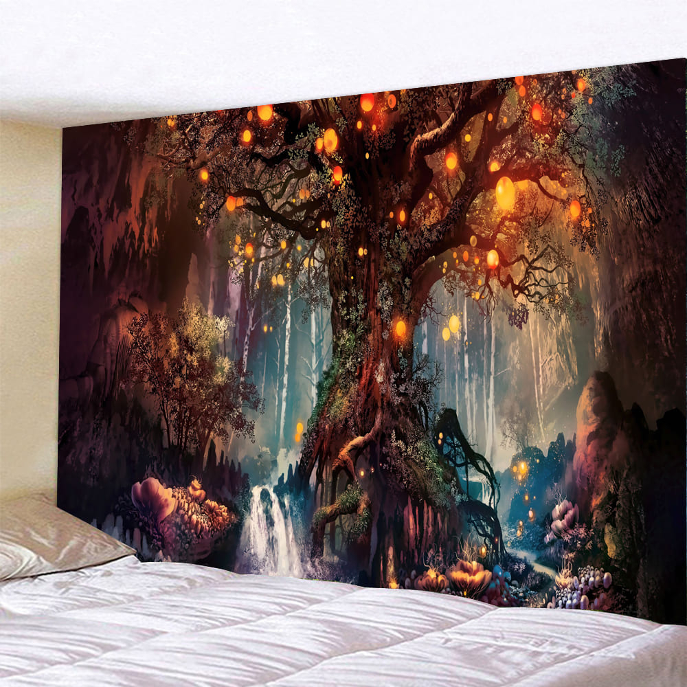 Tranh Vải Treo Tường Trang Trí Phòng Khách / Ngủ / Cắm Trại / Hoạ Tiết Phong Cảnh