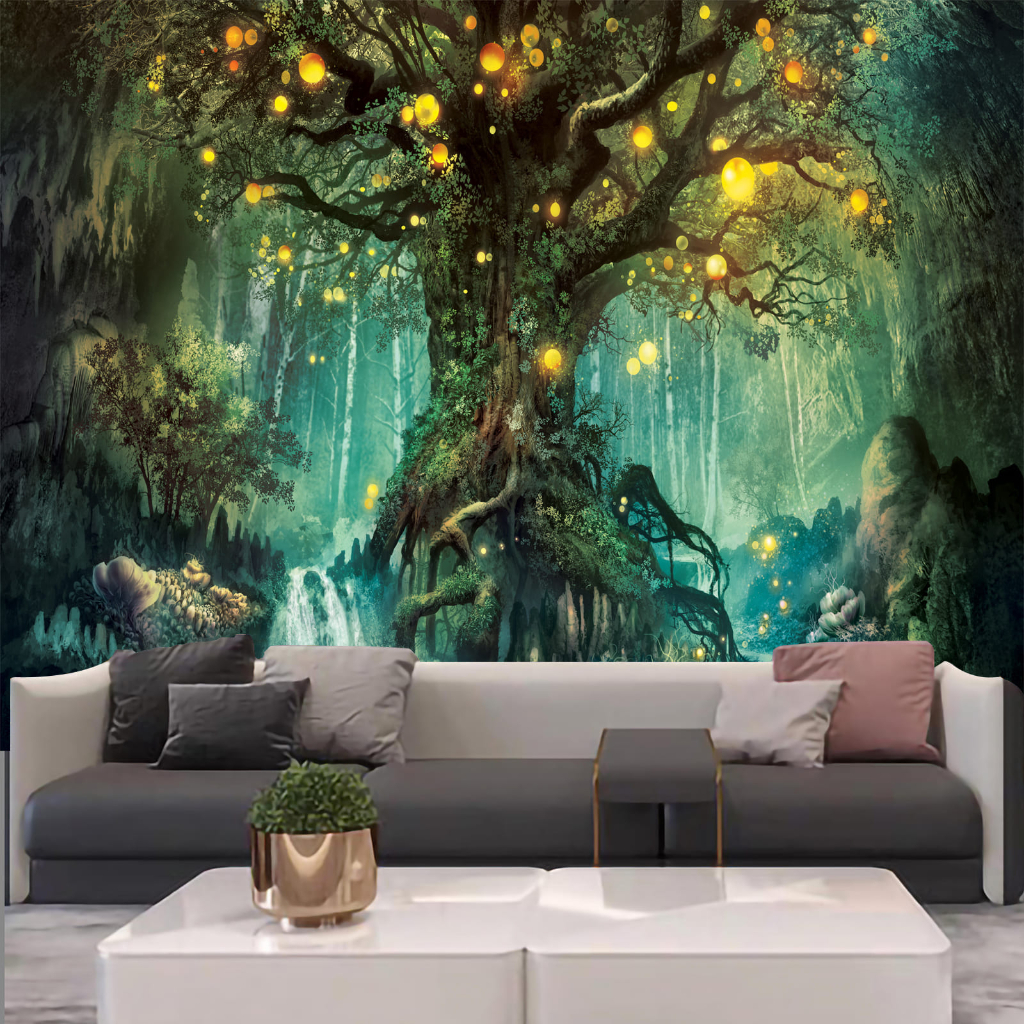 Tranh Vải Treo Tường Trang Trí Phòng Khách / Ngủ / Cắm Trại / Hoạ Tiết Phong Cảnh