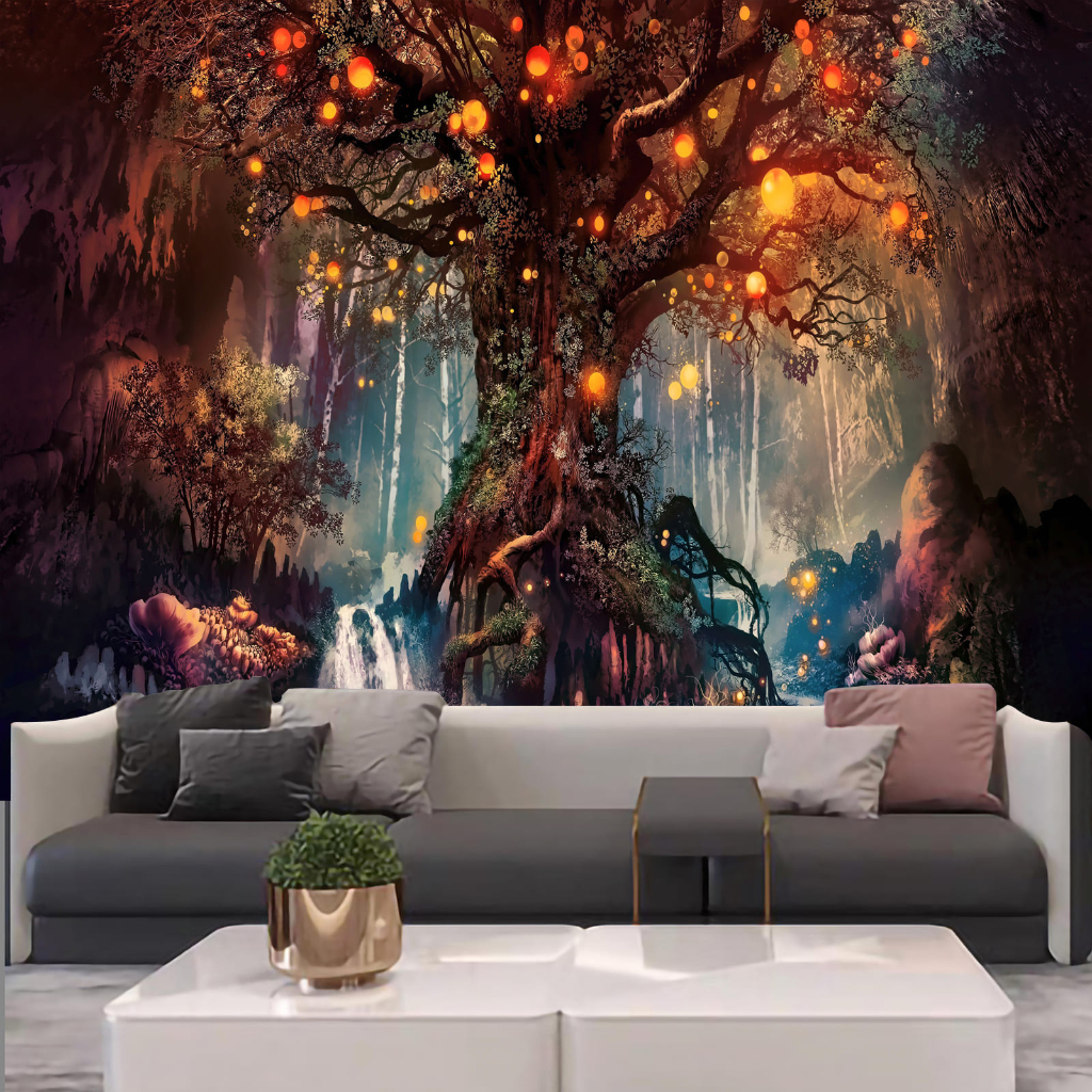 Tranh Vải Treo Tường Trang Trí Phòng Khách / Ngủ / Cắm Trại / Hoạ Tiết Phong Cảnh