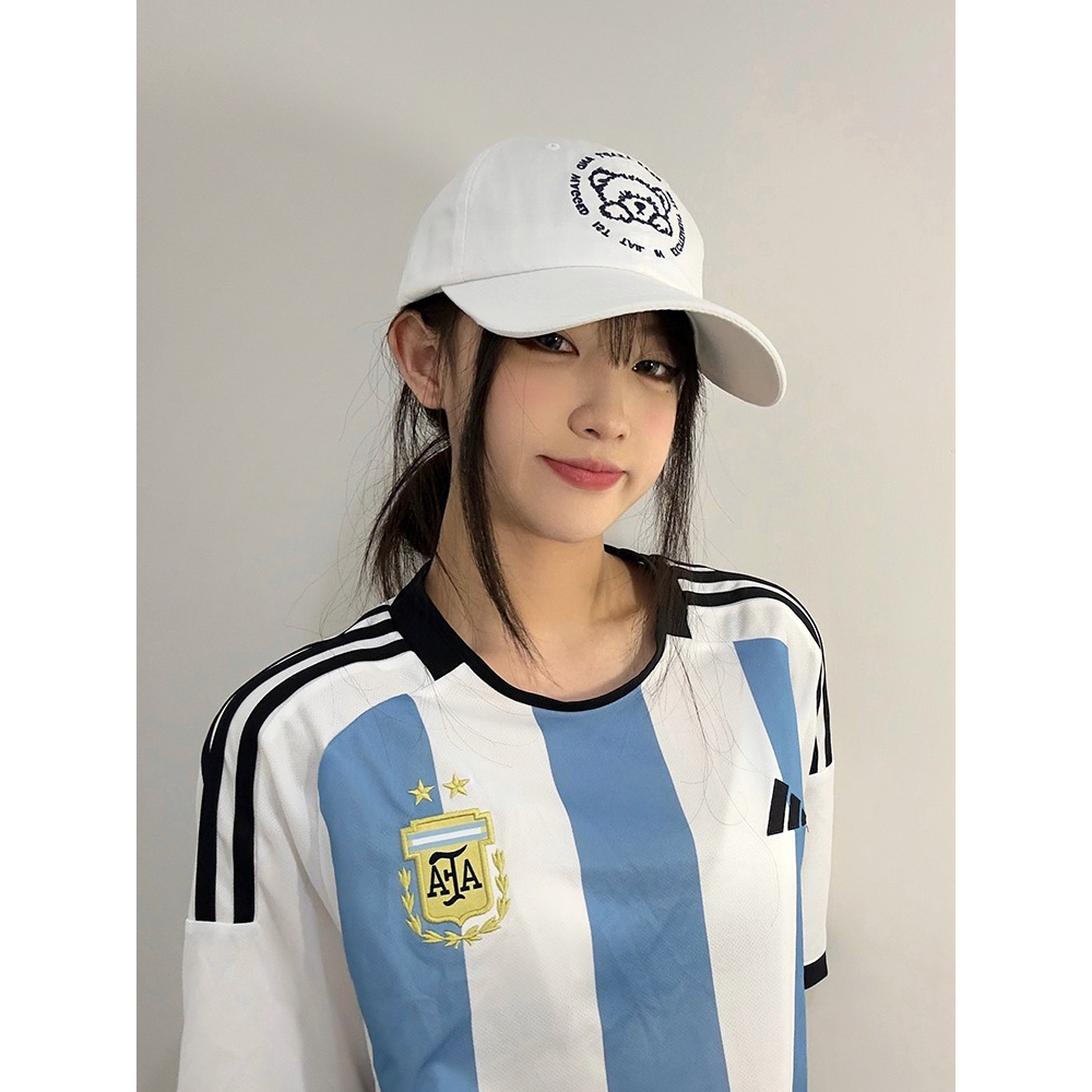 Mũ Lưỡi Trai Màu Trắng Thêu Họa Tiết Chú Gấu Phong Cách Nhật Bản Ngọt Ngào Thời Trang Mùa Hè Cho Nữ