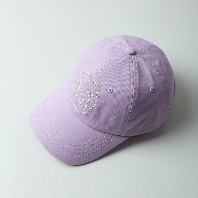 Mũ Lưỡi Trai Màu Trắng Thêu Họa Tiết Chú Gấu Phong Cách Nhật Bản Ngọt Ngào Thời Trang Mùa Hè Cho Nữ