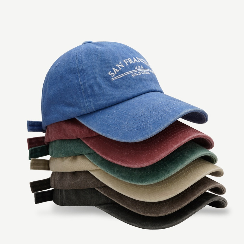 Mũ Lưỡi Trai Cotton Mềm Thêu Chữ Phong Cách Đường Phố Âu Mỹ Cá Tính