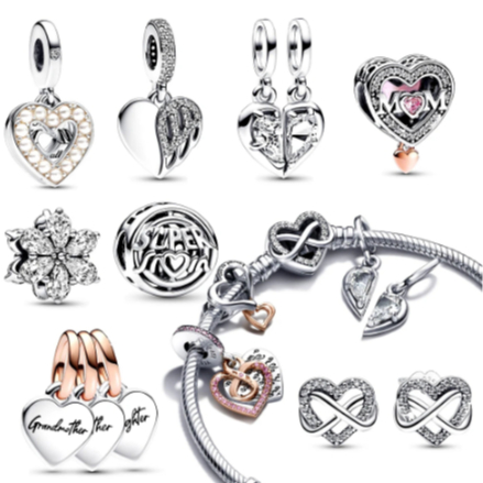 Mặt Dây Chuyền Bạc 925 Hình Bọ Rùa Bằng Thủy Tinh Đẹp Mắt Cho Pandora Silver 925