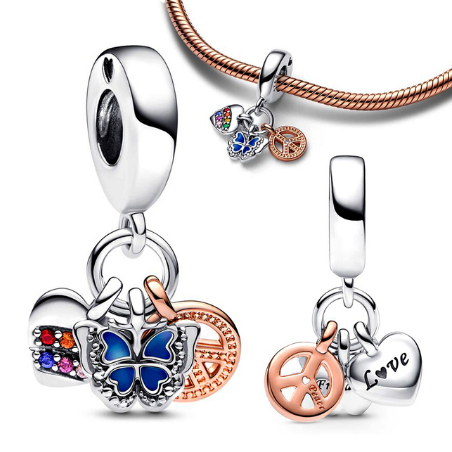 Mặt Dây Chuyền Bạc 925 Hình Bọ Rùa Bằng Thủy Tinh Đẹp Mắt Cho Pandora Silver 925