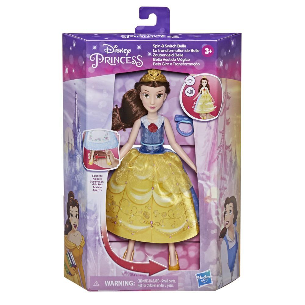 Disney Princess Spin and Switch Belle, Quick Change Fashion Doll Inspired by The Movie Beauty and The Beast F1540 Búp Bê Công Chúa Disney Princess Belle Chuyển Đổi Nhanh Thời Trang Lấy Cảm Hứng Từ Phim Người Đẹp Và Quái Vật F1540