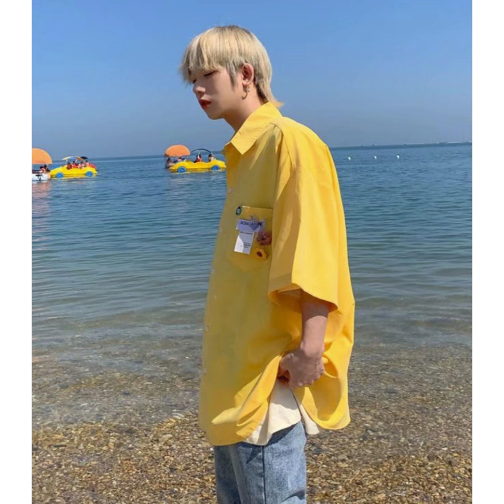 Áo Khoác Bóng Chày Tay Ngắn Dáng Rộng Phối Nút Thời Trang Phong Cách Đường Phố Mỹ