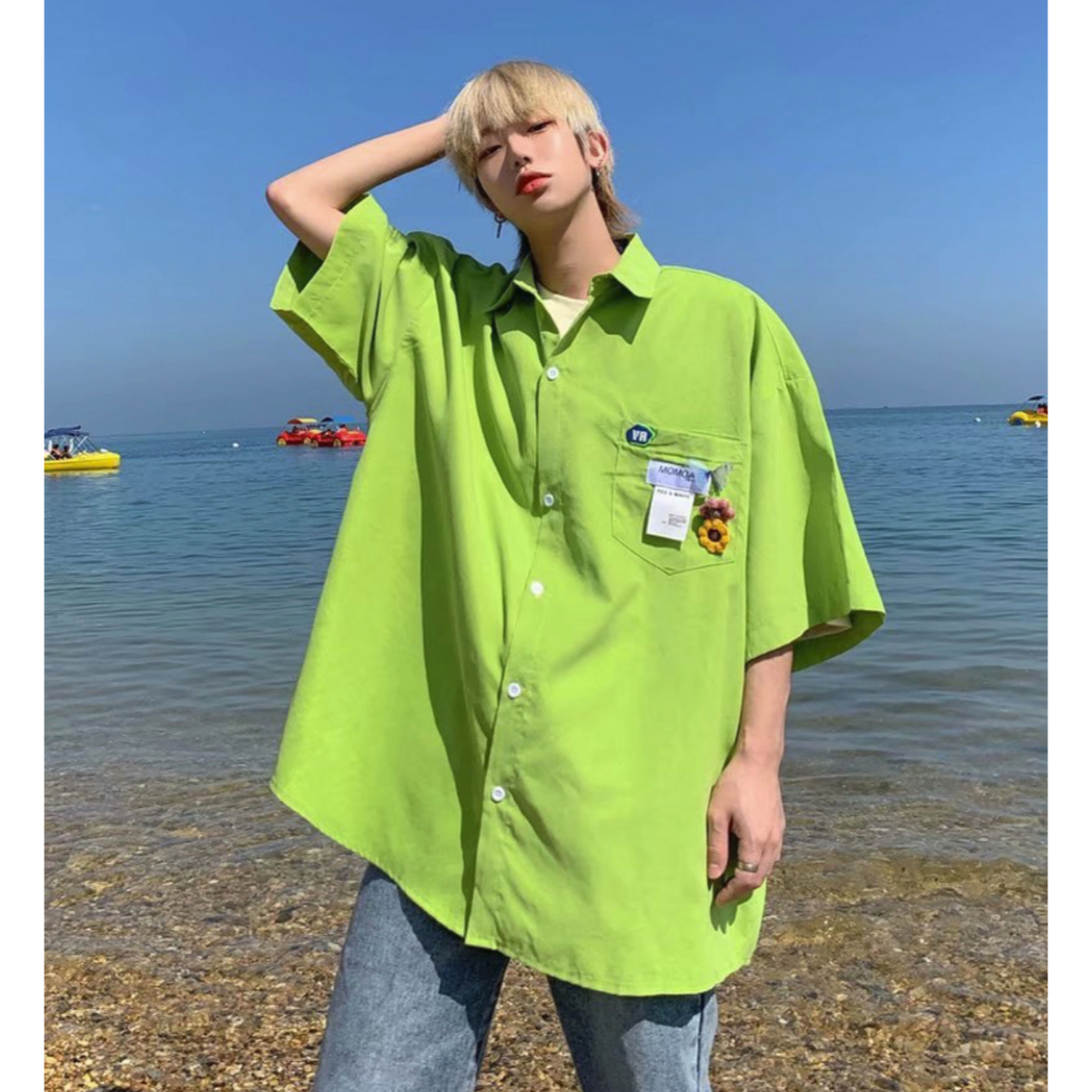 Áo Khoác Bóng Chày Tay Ngắn Dáng Rộng Phối Nút Thời Trang Phong Cách Đường Phố Mỹ