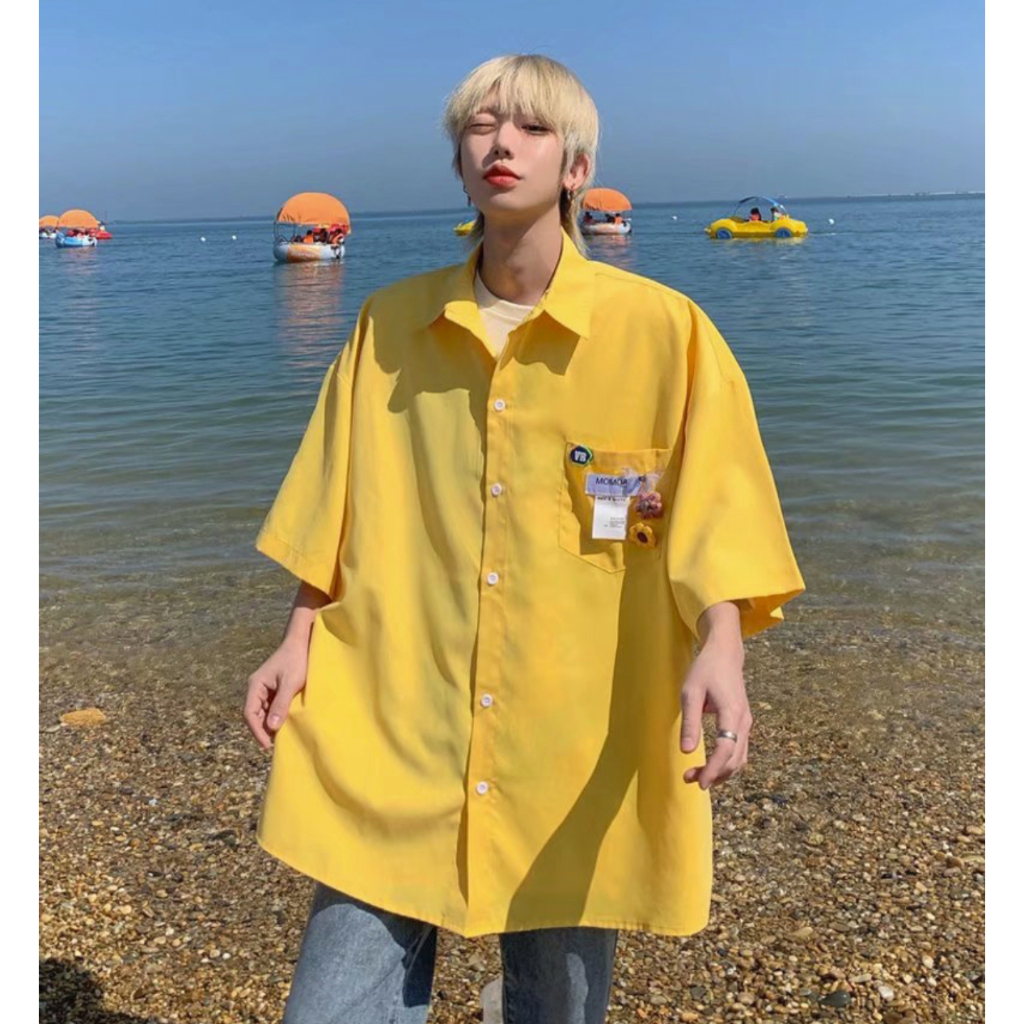 Áo Khoác Bóng Chày Tay Ngắn Dáng Rộng Phối Nút Thời Trang Phong Cách Đường Phố Mỹ