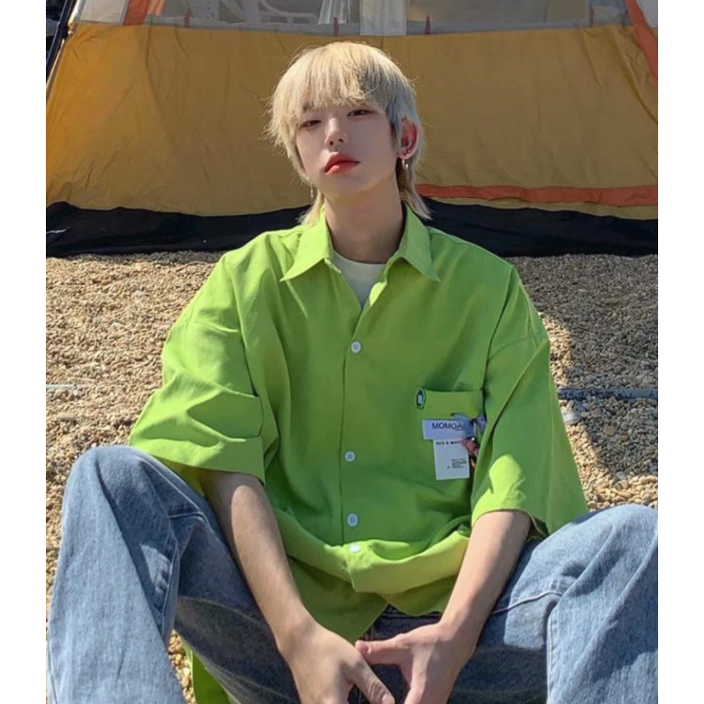 Áo Khoác Bóng Chày Tay Ngắn Dáng Rộng Phối Nút Thời Trang Phong Cách Đường Phố Mỹ