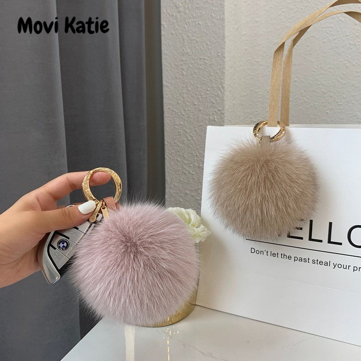 Movi Katie Móc Khóa Banh Lông Thỏ Xinh Xắn Đáng Yêu