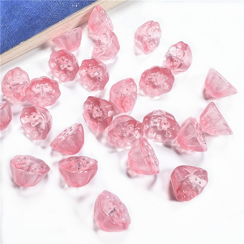 Mới Set 20 Hạt charm Hình Hoa Sen Làm Trang Sức Thủ Công diy Kích Thước 10 X 7Mm Với Lỗ 1.5mm y1771