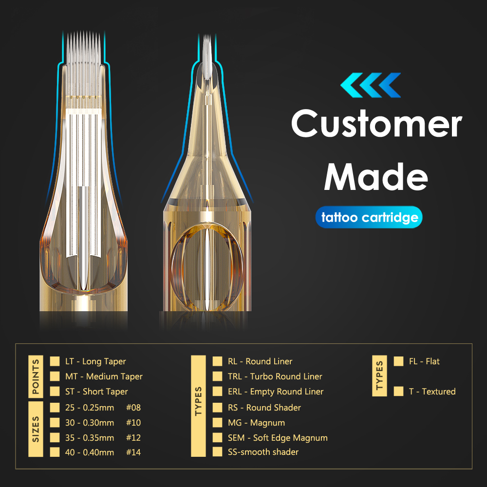 Hộp 20 Kim Xăm Hình Trang Điểm Đường Kính 0.25 / 0.30 / 0.35mm