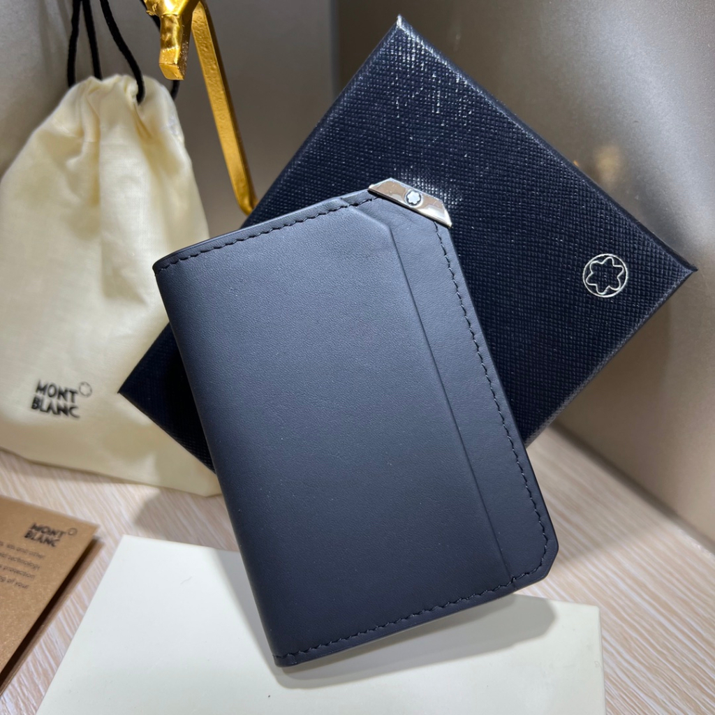 Ví Nửa Thẻ Montblanc Gấp Gọn Tiện Dụng 114675Ví Đựng Thẻ Siêu Mỏng Thiết Kế 5 Ngăn Tiện Lợi Chất Lượng Giá Đỡ