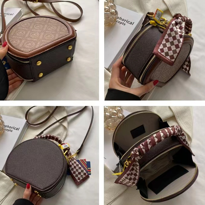 Túi Xách Đeo Vai Hình Tròn Nhỏ Nhắn Xinh Xắn Thời Trang 2023 Cho Nữ