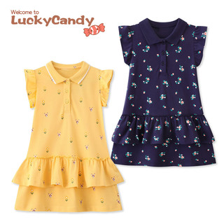 Đầm Tay Ngắn Chất Liệu Cotton Thời Trang Mùa Hè Xinh Xắn Cho Bé Gái Từ 2-8 Tuổi