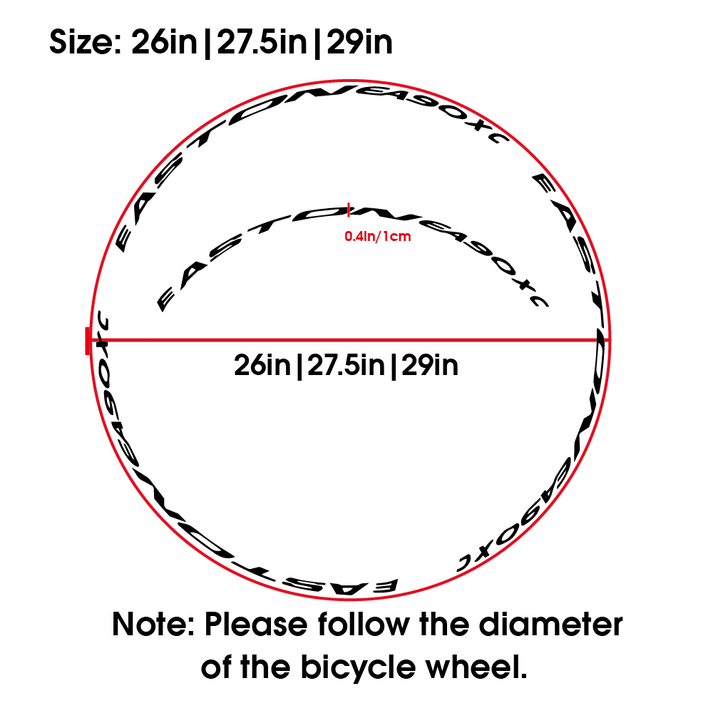 Easton EA90XC | 26 | 27.5 | 29 | Decal Dán Vành Bánh Xe Đạp Leo Núi Độc Đáo