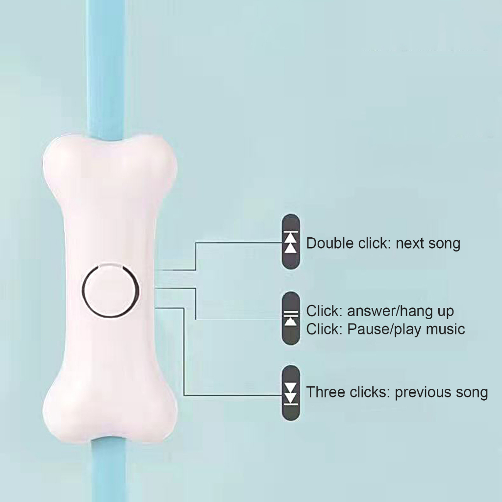 Tai Nghe Nhét Tai Có Dây 3.5mm Hình Dấu Chân Mèo Hoạt Hình Phong Cách Thể Thao Cho Học Sinh