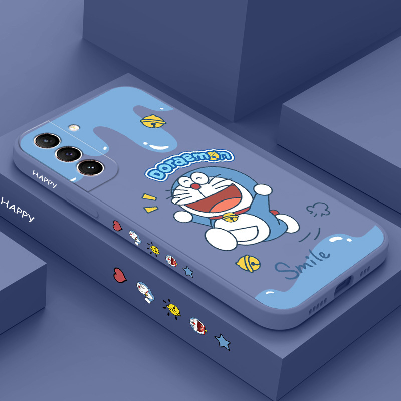 Ốp Điện Thoại Cảm Giác Chạm Thoải Mái In Hình Mèo Hạnh Phúc Cho Samsung Galaxy S21 S20 FE Ultra Plus