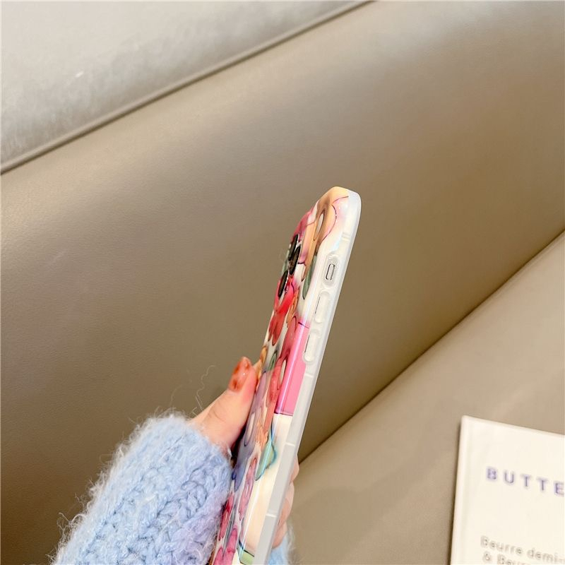 Ốp Điện Thoại Họa Tiết Hoa Cho iPhone14 13ProMax ins Style 11 12 11ProMax 12Pro 12ProMax 14ProMax 13