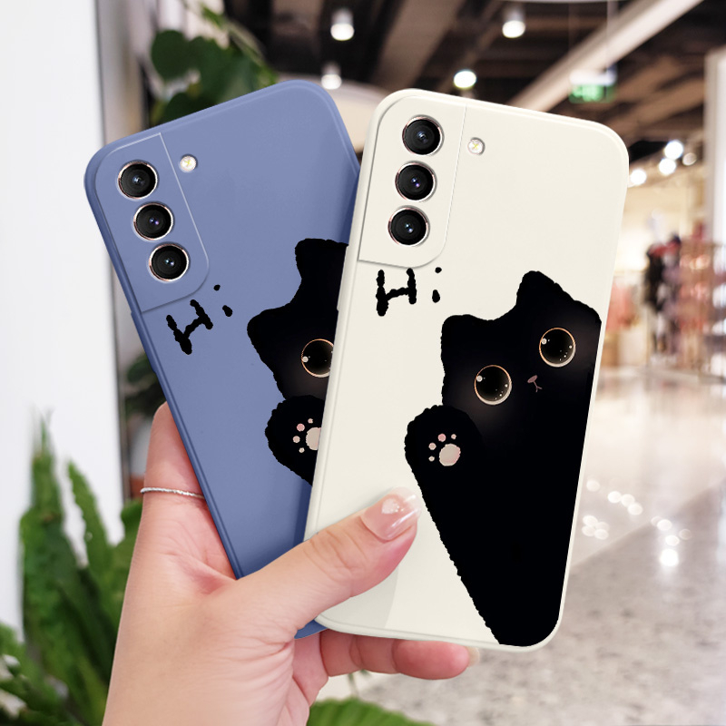 Ốp Điện Thoại Hình Mèo Dễ Thương Cho Samsung Galaxy S21 S20 FE Ultra Plus