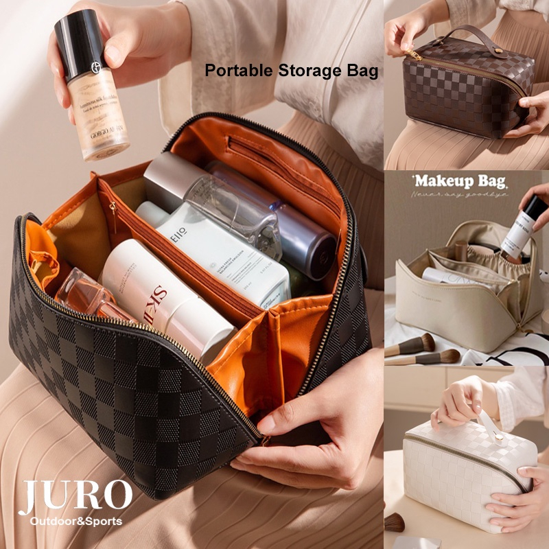 Mới Túi Đựng Mỹ Phẩm Bằng Da PU Sức Chứa Lớn Chất Lượng Cao Tiện Dụng Cho Nữ