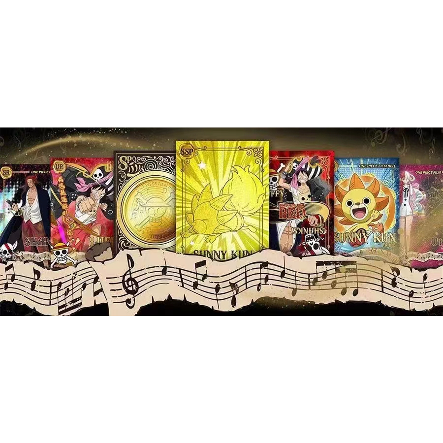 Bộ Sưu Tập Thẻ Bài Kim Loại Dày Hình Ca Sĩ Đỏ One Piece