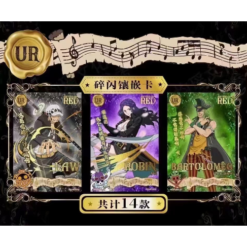 Bộ Sưu Tập Thẻ Bài Kim Loại Dày Hình Ca Sĩ Đỏ One Piece