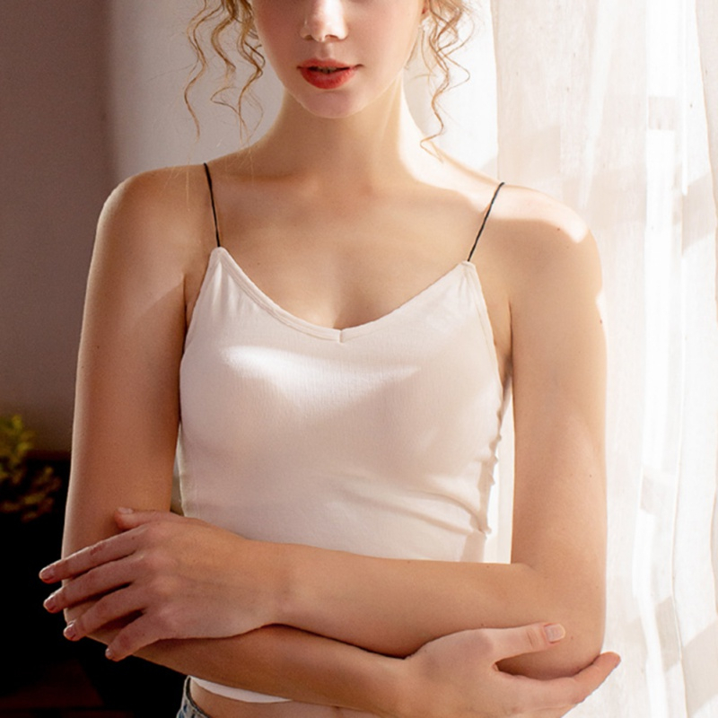Áo lót vải cotton Hai Dây Mỏng Màu Kẹo Vẽ Tranh Sơn Dầu Gợi Cảm Mới Cho Nữ