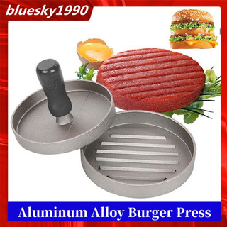 12cm Khuôn làm bánh hamburger bằng hợp kim nhôm Máy ép bánh hamburger bằng tay để làm bánh hamburger nhân thịt bò Dụng cụ nhà bếp