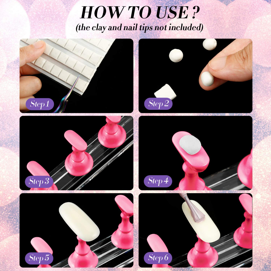 Set 5 chiếc đế gắn móng giả tập vẽ nail - đế nam châm gắn móng mẫu chuyên dụng