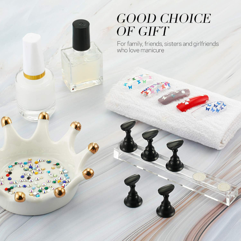 Set 5 chiếc đế gắn móng giả tập vẽ nail - đế nam châm gắn móng mẫu chuyên dụng