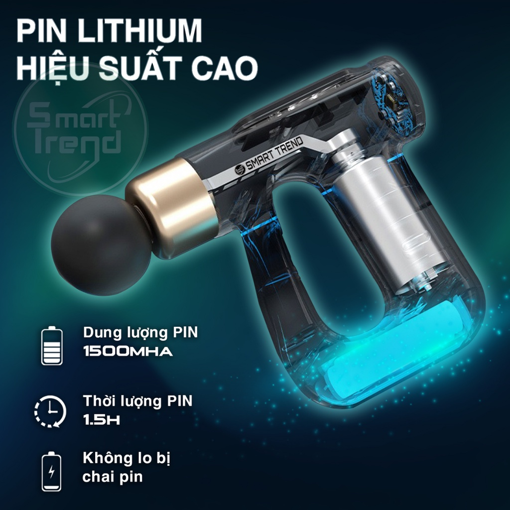 Máy Mát Xa Lưng Cầm Tay 4 Đầu 12 Chế Độ Thông Minh MSCC