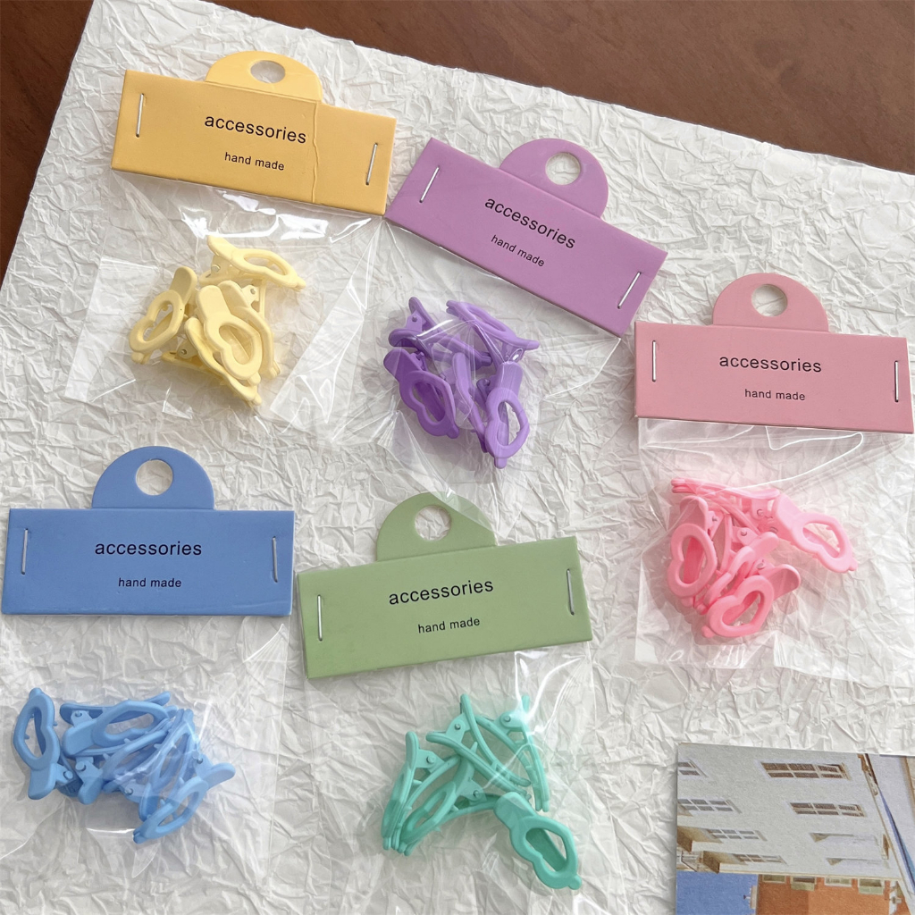 Bộ 5 Kẹp Tóc Hình Trái Tim Màu Sắc Ngọt Ngào Cho Nữ