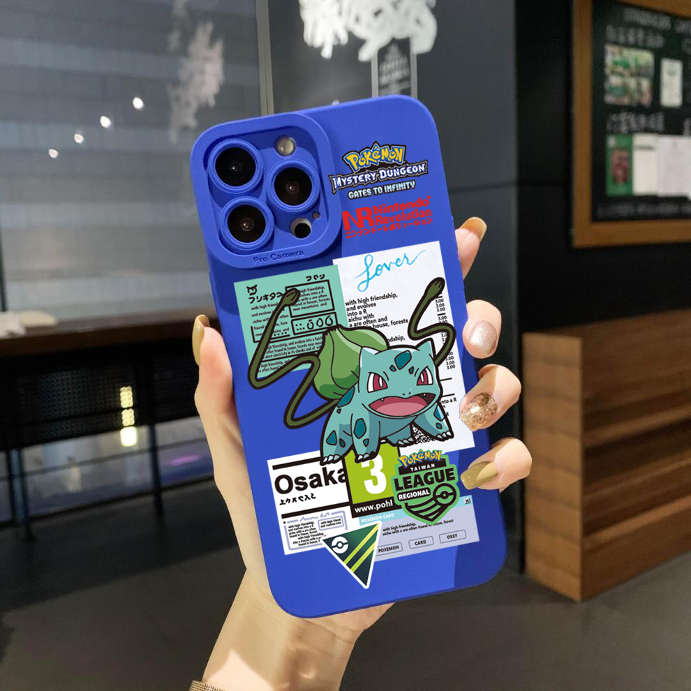 Ốp Điện Thoại Viền Vuông In Hình Pikachu Cho Realme C35 C11 2021 C12 C15 C21Y C25Y C25S Realme5 5i 6i 8 Pro