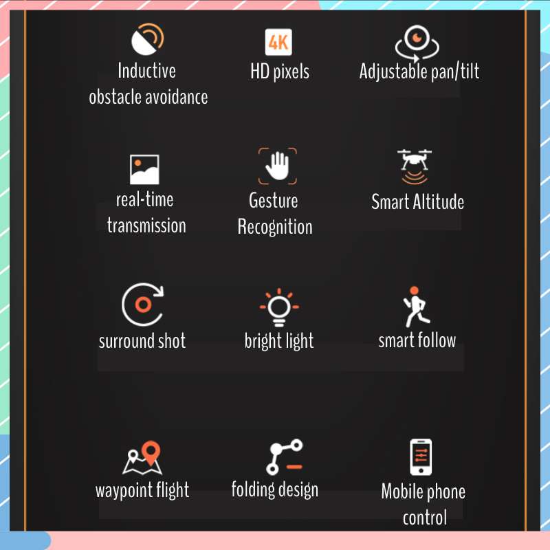 Drone Điều Khiển Từ Xa 4K HD / Hai Camera 4K Có Thể Gập Lại