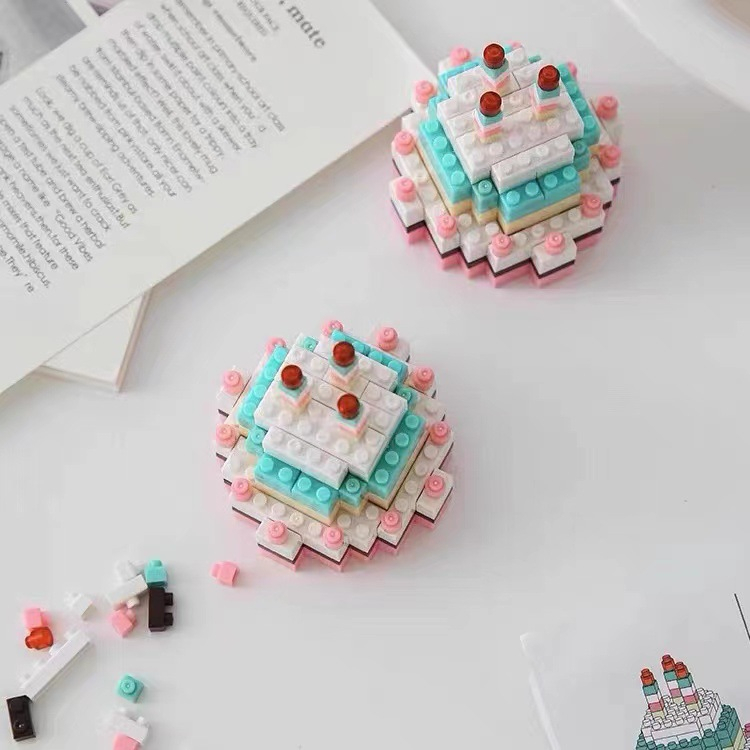 Bộ Đồ Chơi Lắp Ráp Bánh Kem Sinh Nhật Vui Nhộn Cho Bé