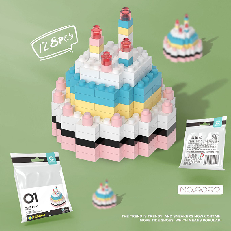 Bộ Đồ Chơi Lắp Ráp Bánh Kem Sinh Nhật Vui Nhộn Cho Bé