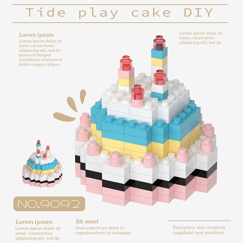 Bộ Đồ Chơi Lắp Ráp Bánh Kem Sinh Nhật Vui Nhộn Cho Bé