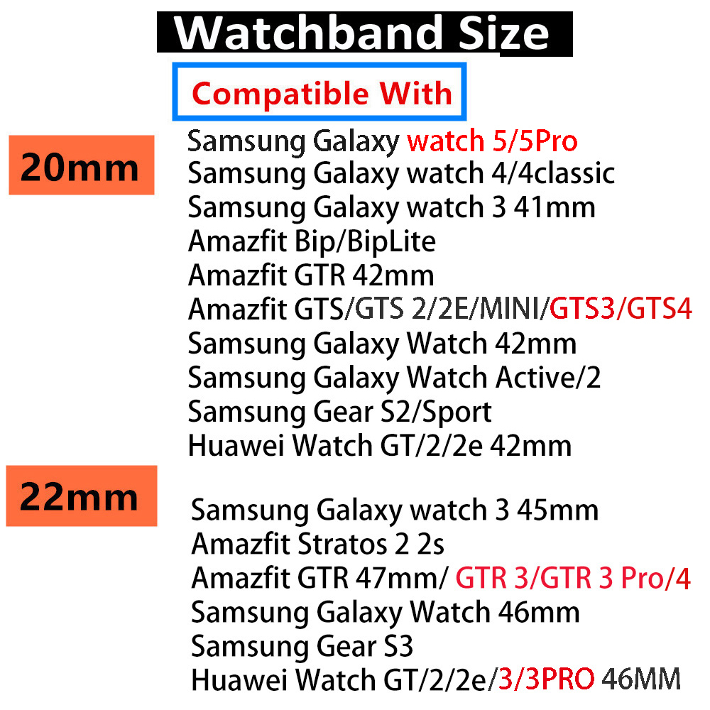 HUAWEI Dây Đeo 22mm 20mm Bằng Thép Không Gỉ Cho Đồng Hồ Thông Minh Samsung Galaxy Watch 5 / 3 40 44 45 42 46mm S3 GT3 gt2e
