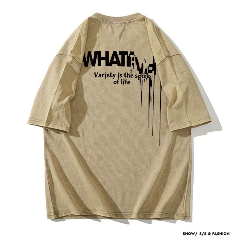 Áo Thun Tay Lỡ Form Rộng In Chữ Phong Cách Hip Hop Thời Trang Cho Nam Nữ