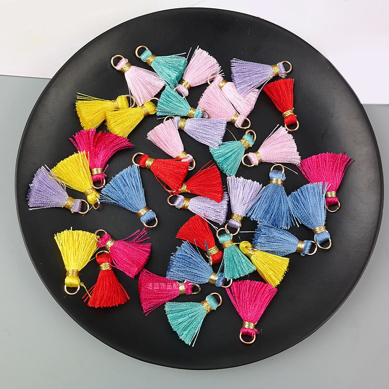 Set 10 Bông Tai Tua Rua 25mm Nhiều Màu Sắc Thời Trang