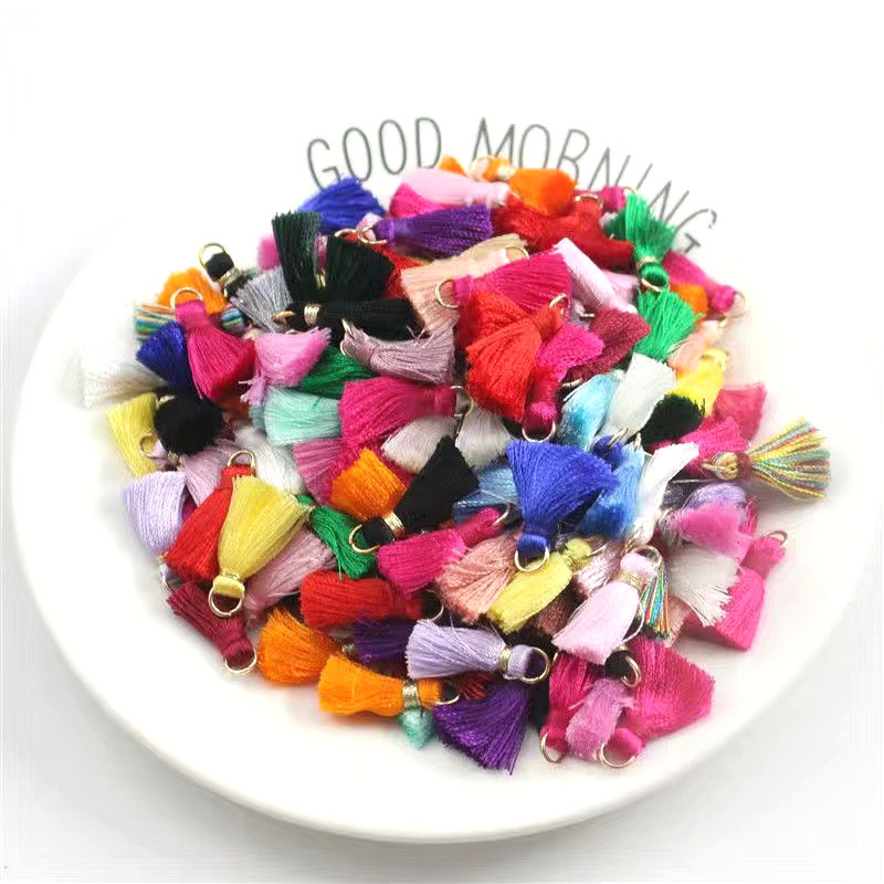 Set 10 Bông Tai Tua Rua 25mm Nhiều Màu Sắc Thời Trang