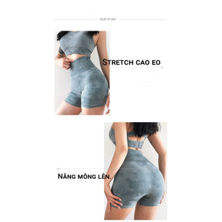 Quần Short Thể Thao Nữ Họa Tiết Rằn Ri
