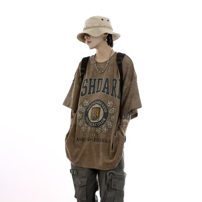 Áo Thun Cotton Ngắn Tay Dáng Rộng Thời Trang Mùa Hè Cho Nam Nữ