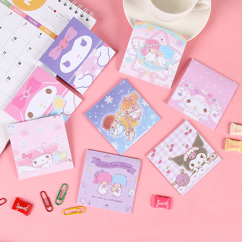 Set 80 Tờ Giấy Ghi Chú Họa Tiết Hoạt Hình Dễ Thương wj132